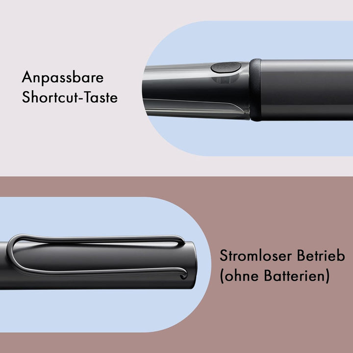 LAMY AL-star black EMR Stylus digitales Schreibgerät in der Farbe schwarz aus Aluminium, mattschwarz
