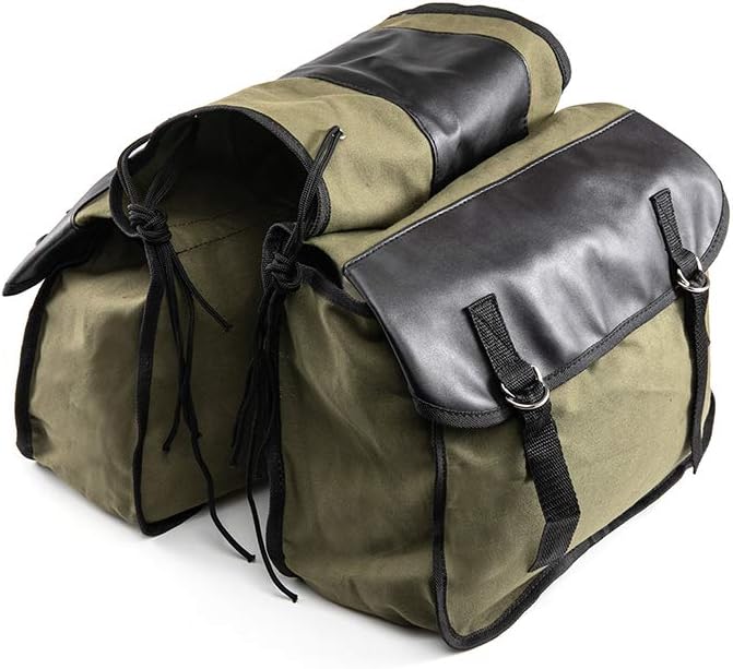evomosa Motorrad Satteltaschen Canvas wasserdichte Werkzeug Aufbewahrungstasche für Motorradgepäckta