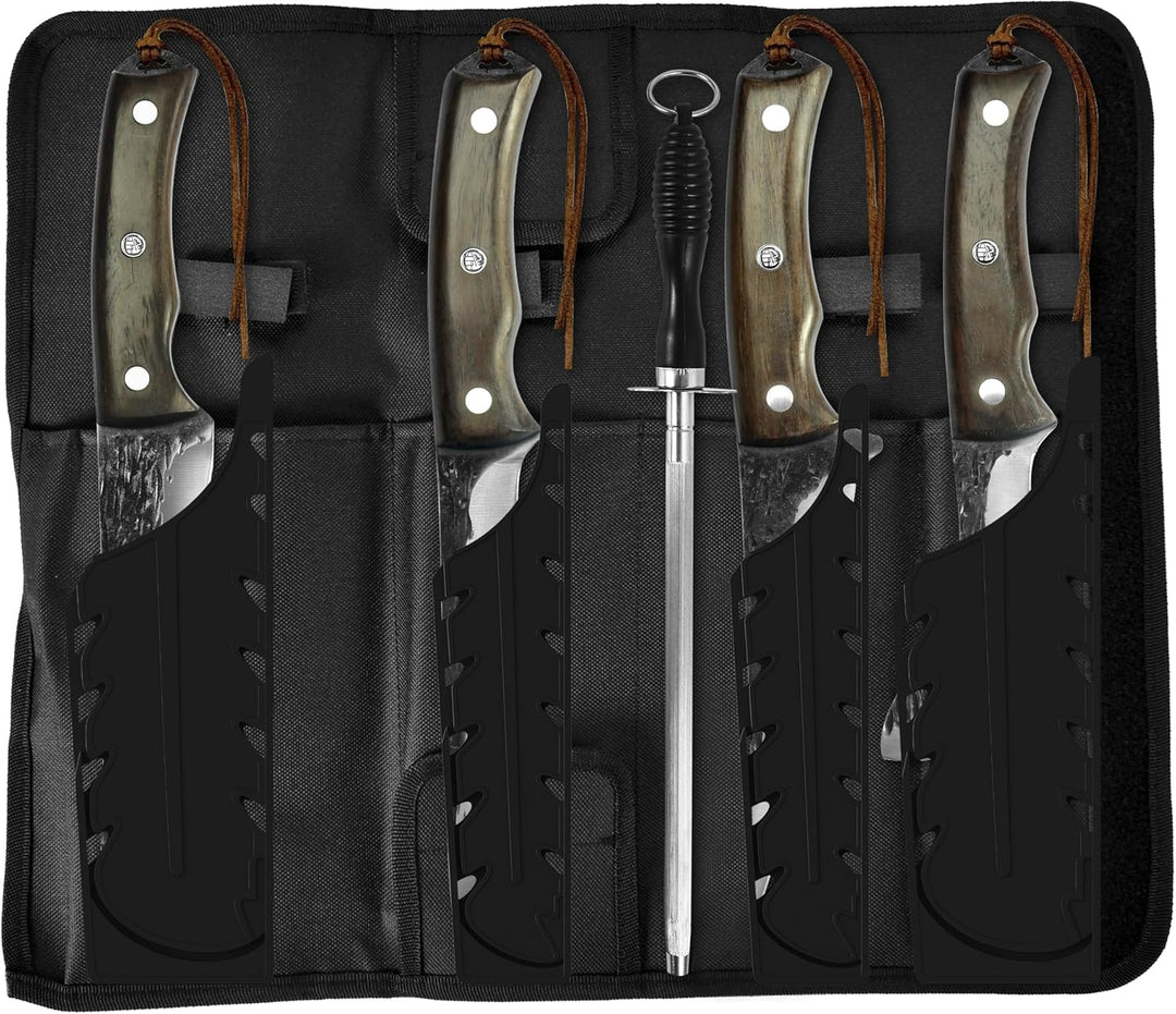 FULLHI 12pcs wood handle kitchen knife set (11pcs), 11pcs