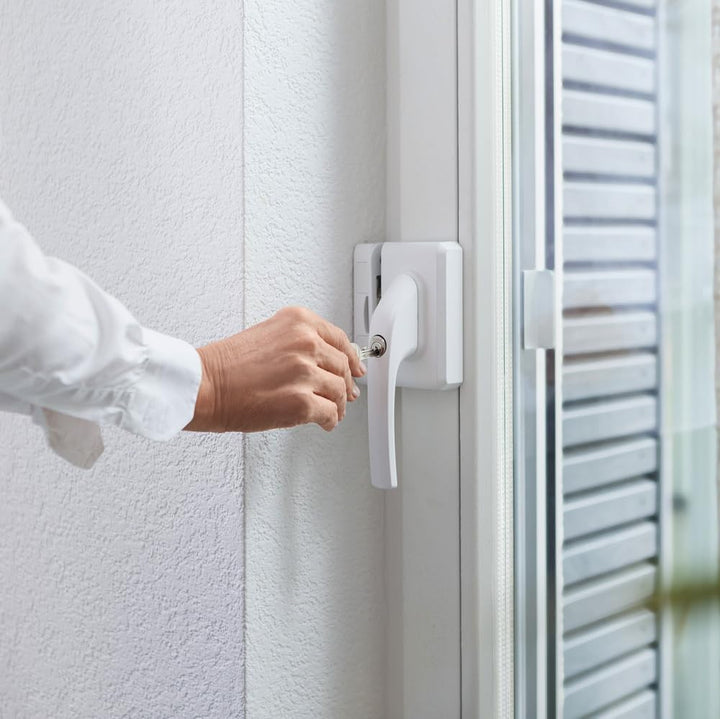 ABUS Fenster-Zusatzsicherung FO500N AL0125 - Fensterschloss mit Druckzylinder, gleichschliessend - A