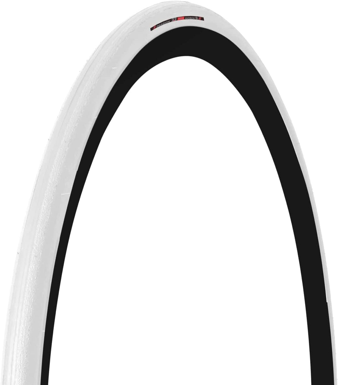 GORIX Road Bike Slick Tire 700×23C or 700×25C Cycling Bicycle (Passion) 700×25c All White(1 Tire), 7