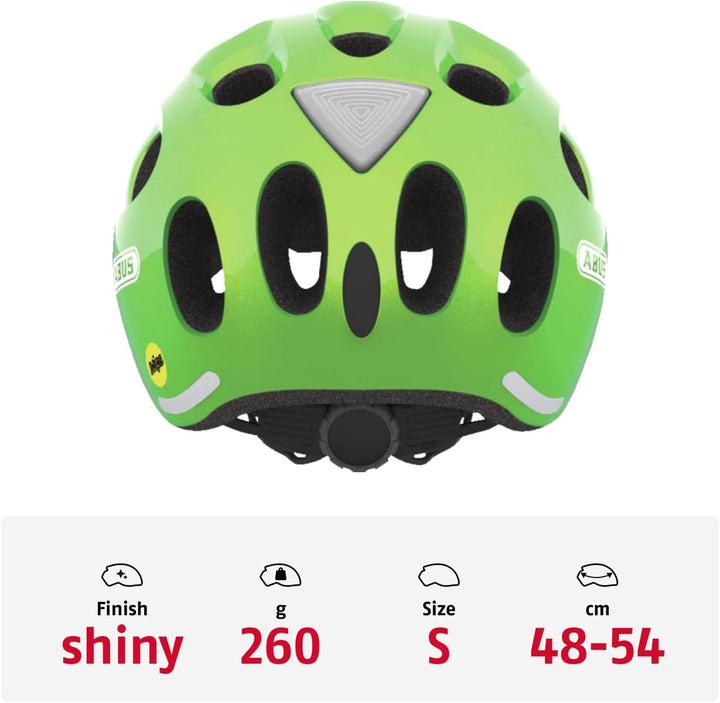 ABUS Kinderhelm Youn-I MIPS - Fahrradhelm mit Licht, Reflektoren und Aufprallschutz (MIPS) - für Mäd