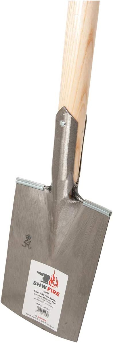 SHW-FIRE Gärtnerspaten Eschenstiel 93cm, Damenspaten, leicht und stabil - T-Griff Abgerundet, Abgeru