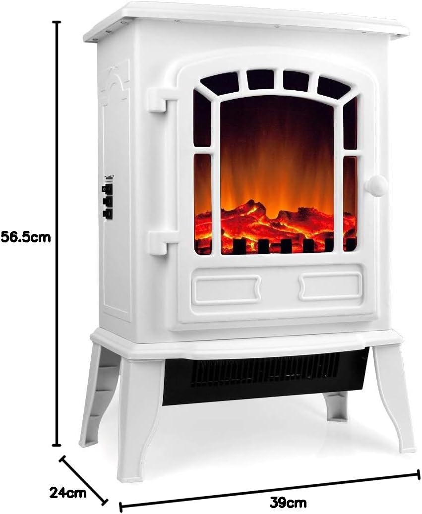 Elektrokamin mit Heizer Kaminfeuer LED 2000W elektrischer Heizlüfter Elektroofen mit Flammen Dekokam