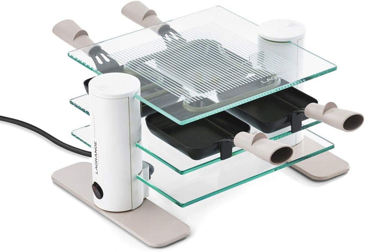 LAGRANGE Raclette Multifunktions-Raclette 009408, 4 Stück, transparent