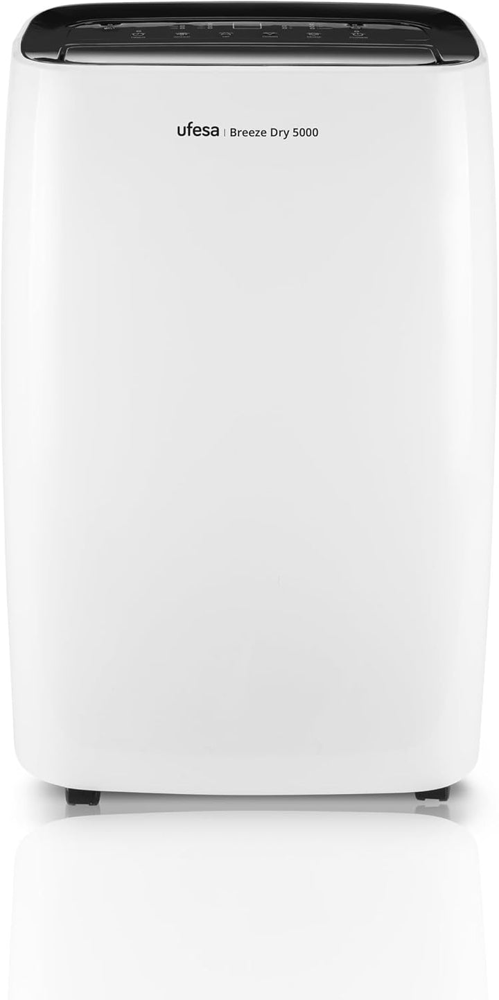 Ufesa Breeze Dry 5000 Luftentfeuchter 280W, 20L/24h, Leise 46dB mit Intuitivem Bedienfeld, Wäschetro