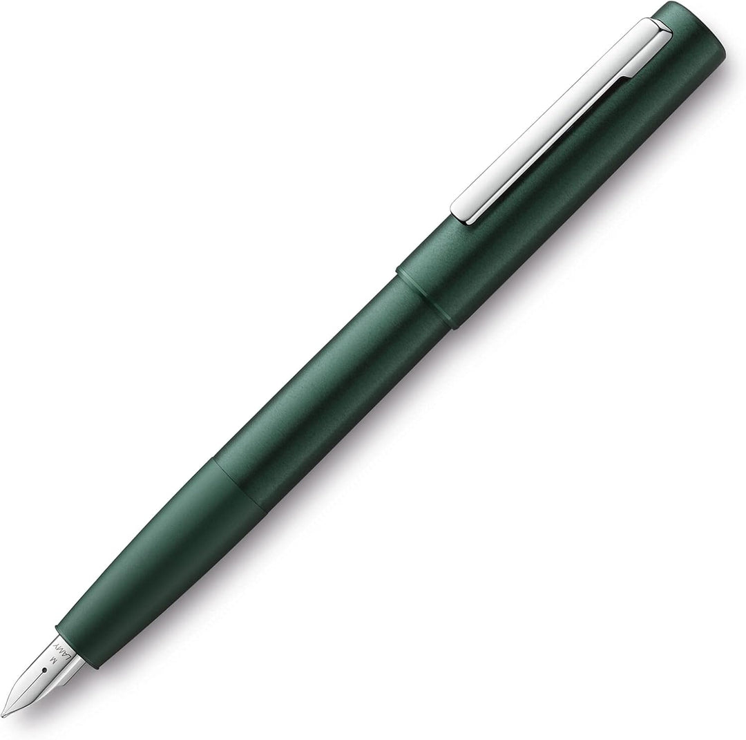 LAMY aion Füllhalter 077 - Moderner Füller in der Farbe Dunkelgrün aus einem nahtlos aus Aluminium t