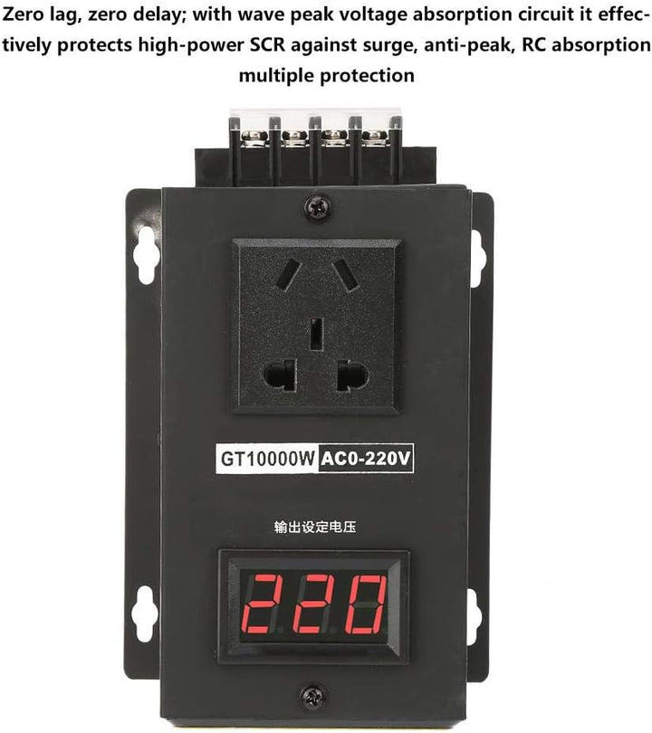 AC 220 V Spannungsregler 10000W Hochpräziser einstellbarer elektronischer Thyristor-Spannungsregler