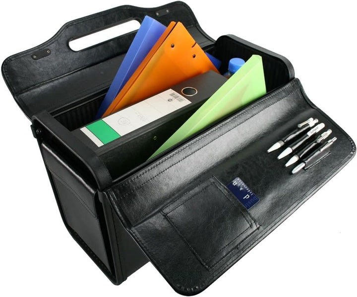 Bowatex Pilotenkoffer Aktenkoffer Akten Koffer Leder Faserstoff 46 x32x22cm