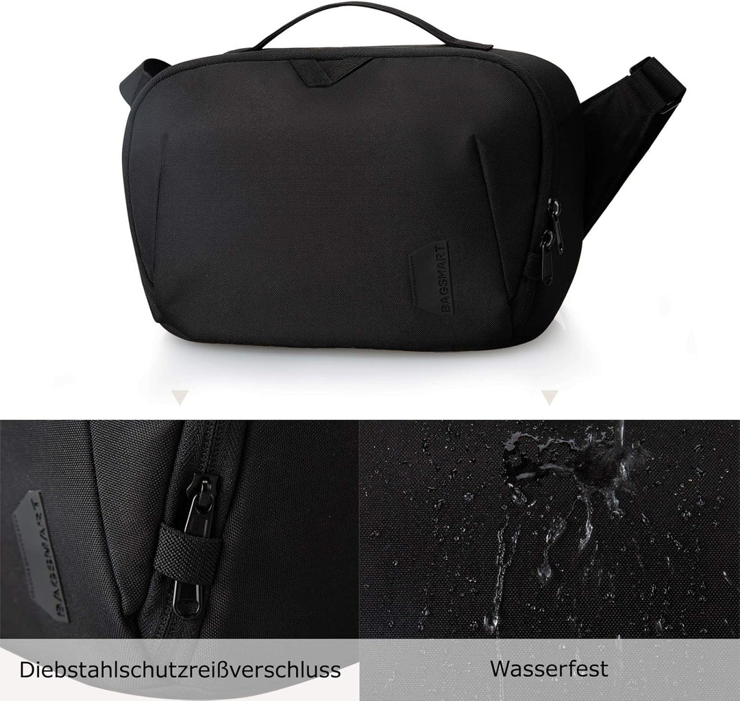 BAGSMART Kameratasche Grosse Umhängetasche Schultertasche, für DSLR SLR-Kamera und Zubehör, Schwarz,