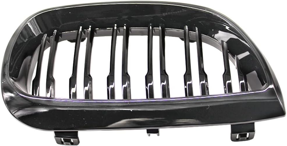 HZTWFC Kühlergrill vorne Niere Sportgitter Ersatz glänzend schwarz Doppellamellen für BMW E87 1er 20