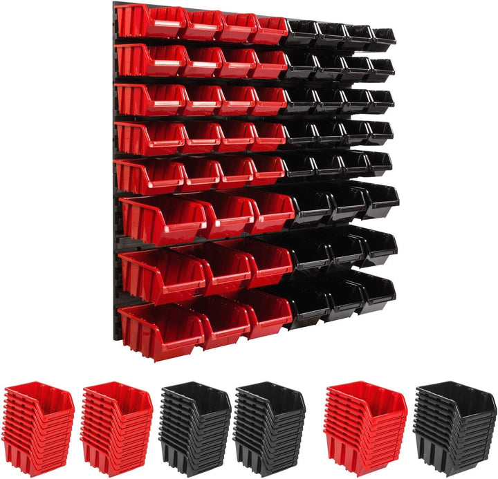 botle Lagersystem Wandregal 78 x 78 cm, Werkzeughalterungen, Stapelboxen Schüttenregal Sichtlagerkäs