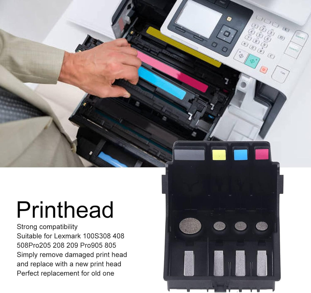 Druckkopf, UPVC-Druckkopf-Ersatz für Lexmark 100S308 408 508Pro205 208 209 Pro905 805, Drucker-Ersat