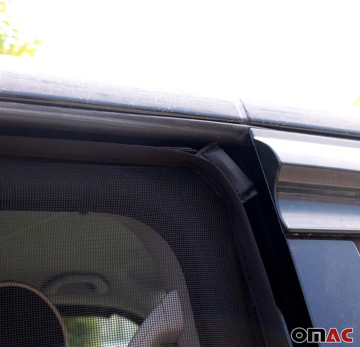 Moskitonetz Auto-Mückenschutz kompatibel mit FIAT Doblo 263 2015-2023 Seite Tür Schwarz, Seite Tür