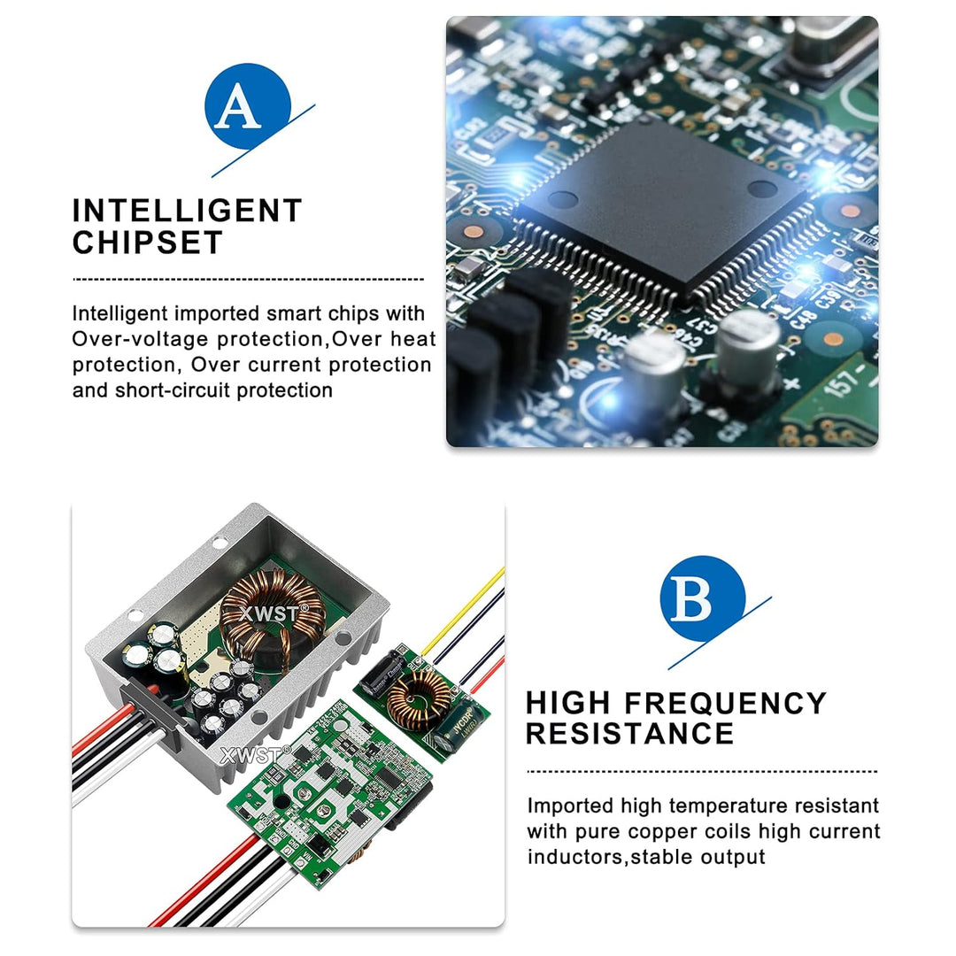 XWST DC 12V auf DC13.8V Spannungswandler 10A 138W Auto Netzteil Wandler Konverter Transformator Traf