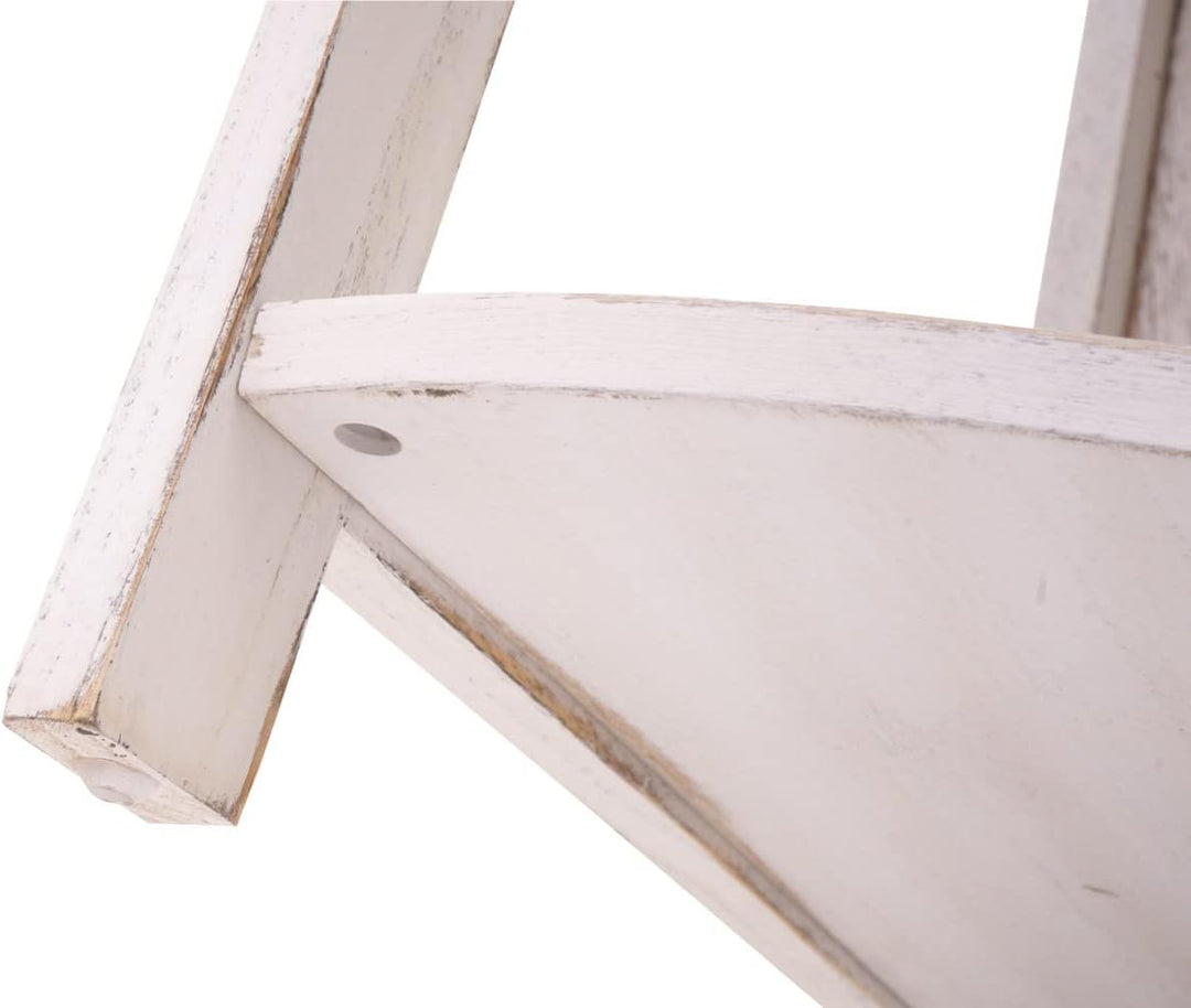 Mendler Eckregal HWC-K44, Regal Standregal Wohnregal, 3 Ablagen, 80x37x37cm MDF aus Paulownia - Shab
