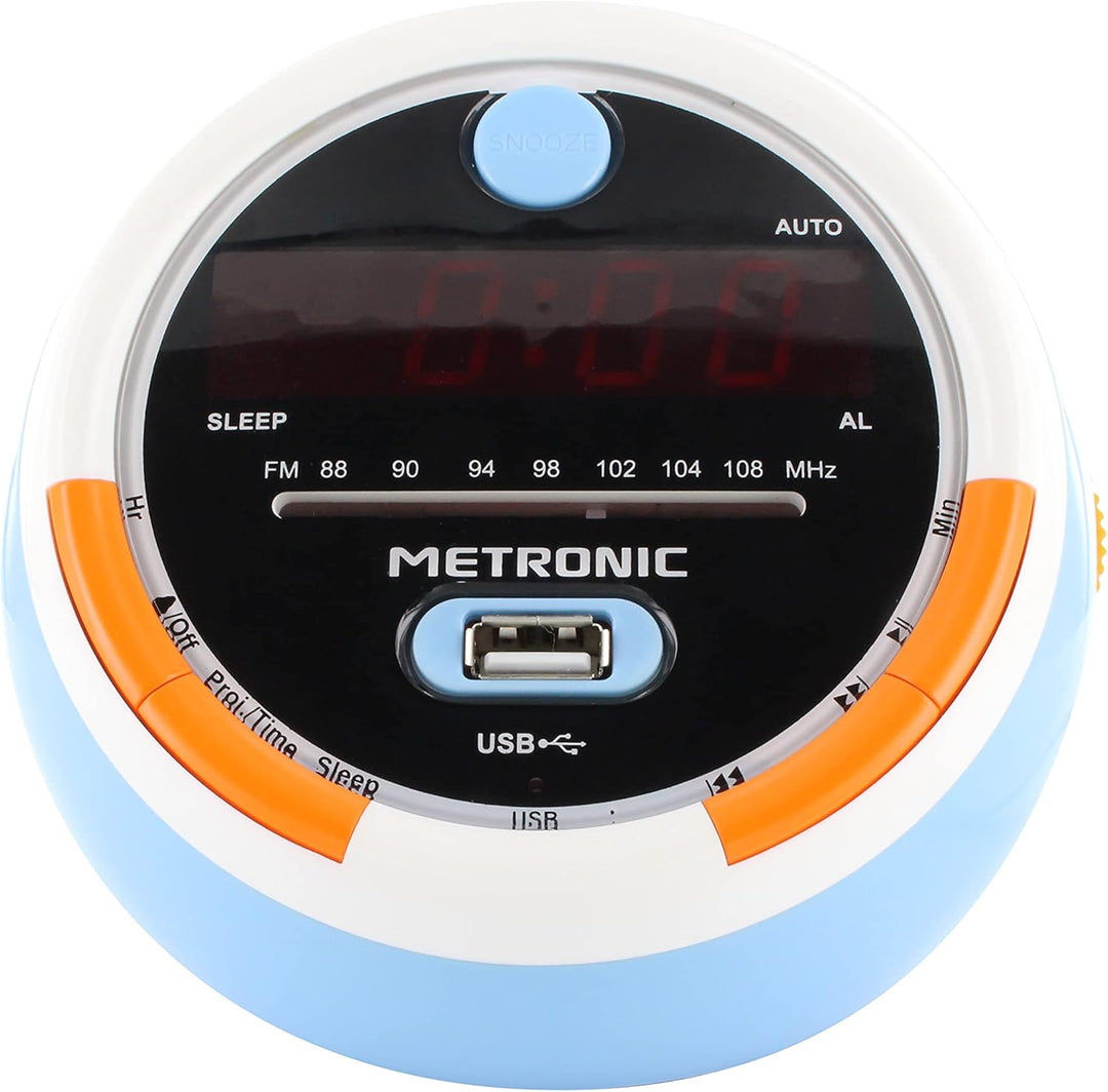 Le Petit Prince 477342 Radiowecker FM USB, Projektion Dual Alarm und Sleep/Snooze-Funktionen, Batter