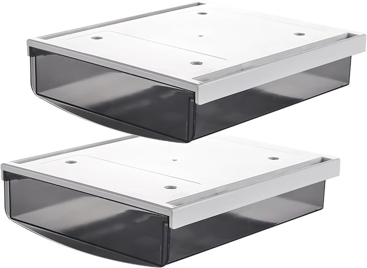 TUKA 2X 1,7L Unterschreibtisch-Schubladen 21x18x5,4cm, Selbstklebende Schubladen, Versteckte Unterba