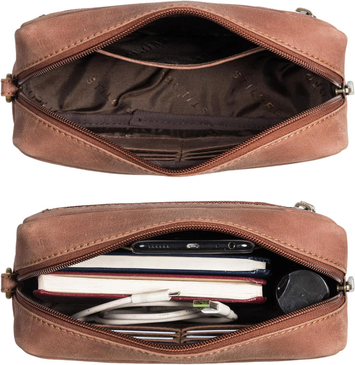 STILORD 'Larkin' Herren Handgelenktasche Leder Organizer kleine Ledertasche Herren Tasche XXL Reiseg