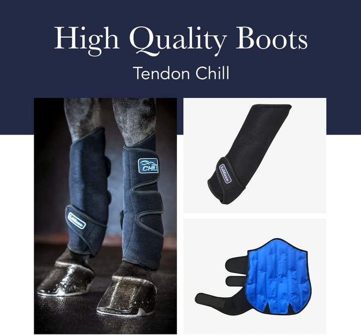 LeMieux Tendon Chill Boots Kühlgamaschen schwarz, Grösse:OneSize blue (silver), blue (silver)
