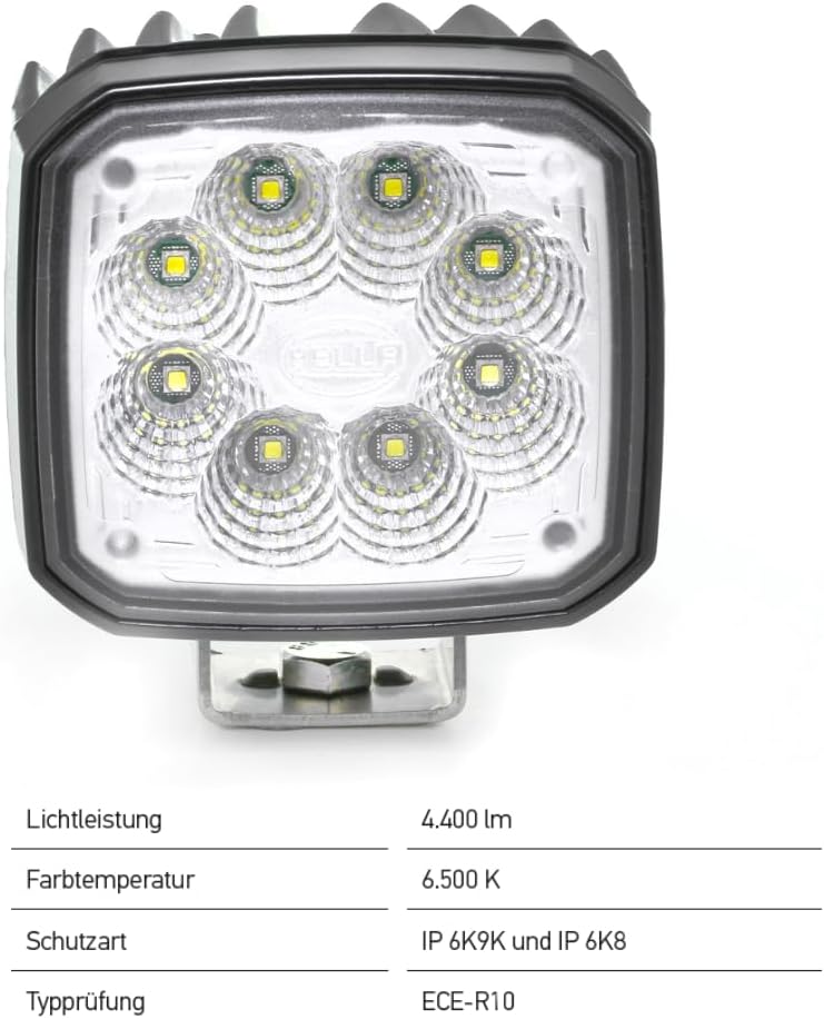 HELLA LED Arbeitsscheinwerfer - Ultra Beam Gen. II - 12V / 24V - 4400lm - Anbau/geschraubt - schwenk