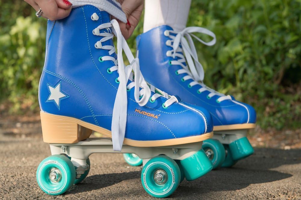 HUDORA Disco Rollerskates Rollschuh Blau/Grün 36 Rollschuh, Blau/Grün 36 Rollschuh