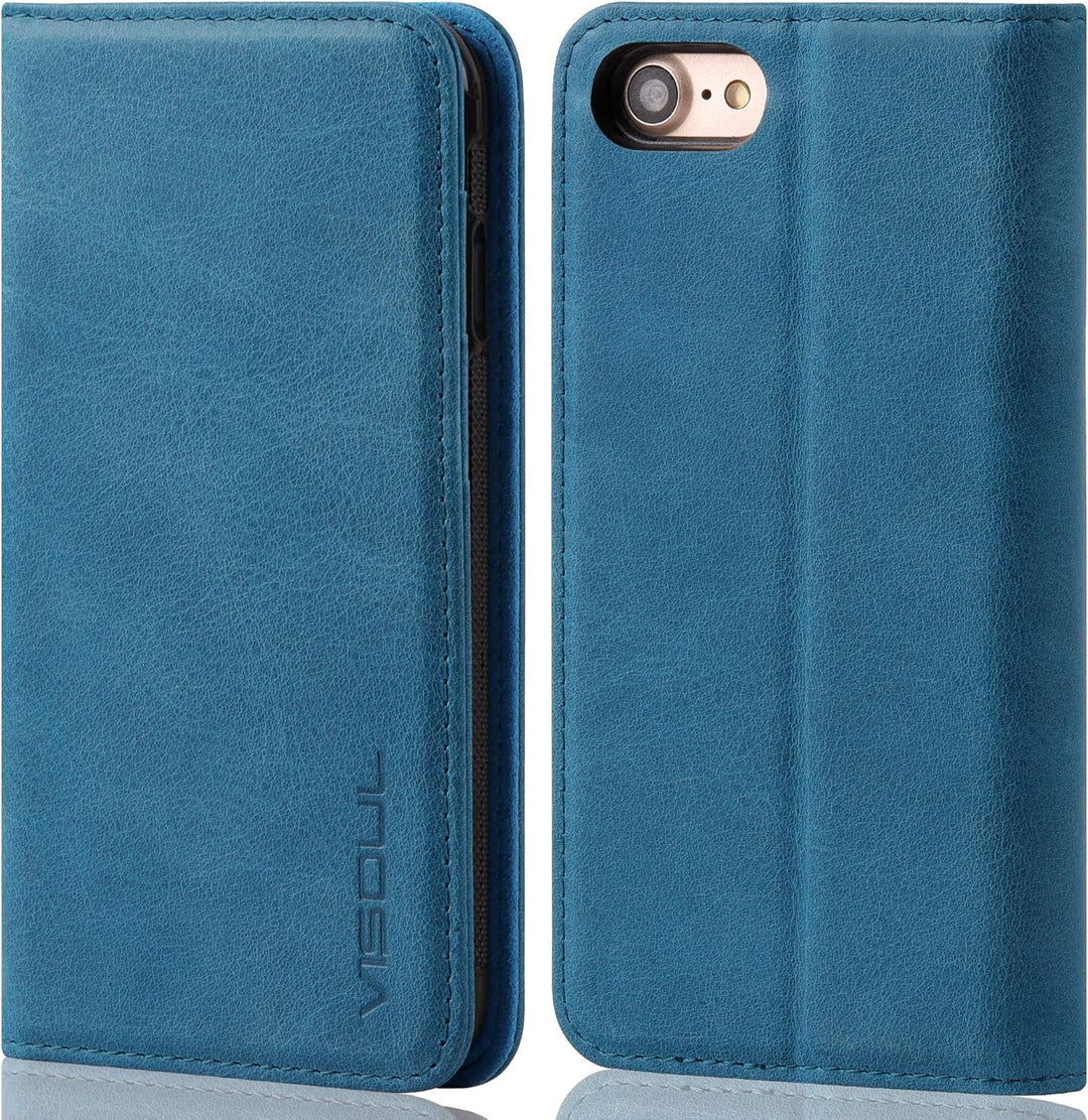 VISOUL iPhone SE 2022/2020 Hülle, iPhone 8/7 Handyhülle,Stossfeste Schutzhülle [Erstklassiges Rindsl