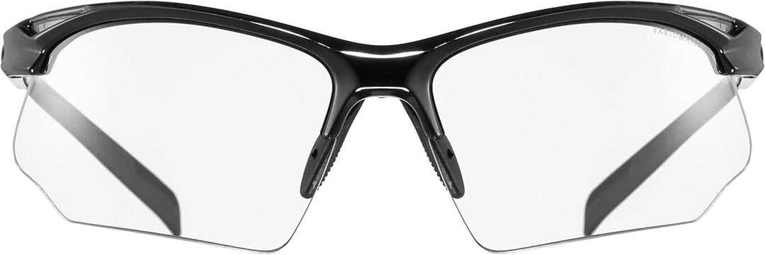 uvex Unisex – Erwachsene, sportstyle 802 V Sportbrille, selbsttönend, black/smoke, one size