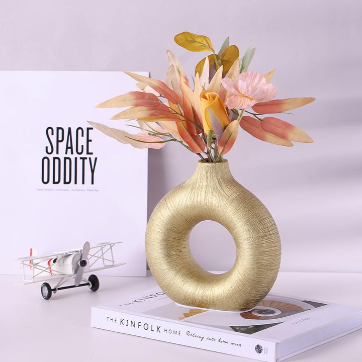 Keramik Donut Vase Set von 2 Stück (A02), A02