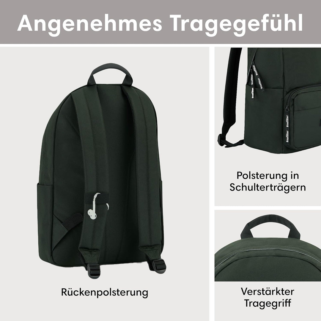 LARKSON Schulrucksack Mädchen & Jungen Teenager - No 3 - Rucksack Damen & Herren für Schule - 16" La