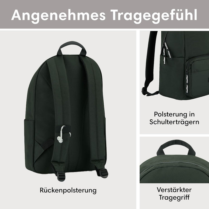 LARKSON Schulrucksack Mädchen & Jungen Teenager - No 3 - Rucksack Damen & Herren für Schule - 16" La