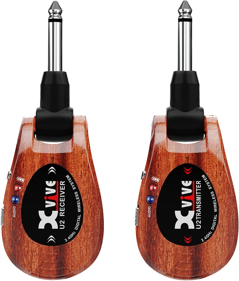 Xvive U2 Drahtloses Gitarren system 2,4 GHz Wireless Gitarren Sender Empfänger für E-Gitarre, Bass,