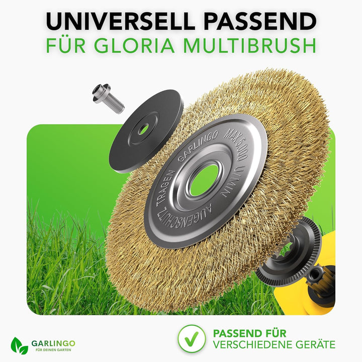 GARLINGO Fugenbürste 4er Set | Kompatibel mit Gloria Multibrush und Anderen Drahtbürsten | 10 mm Bre