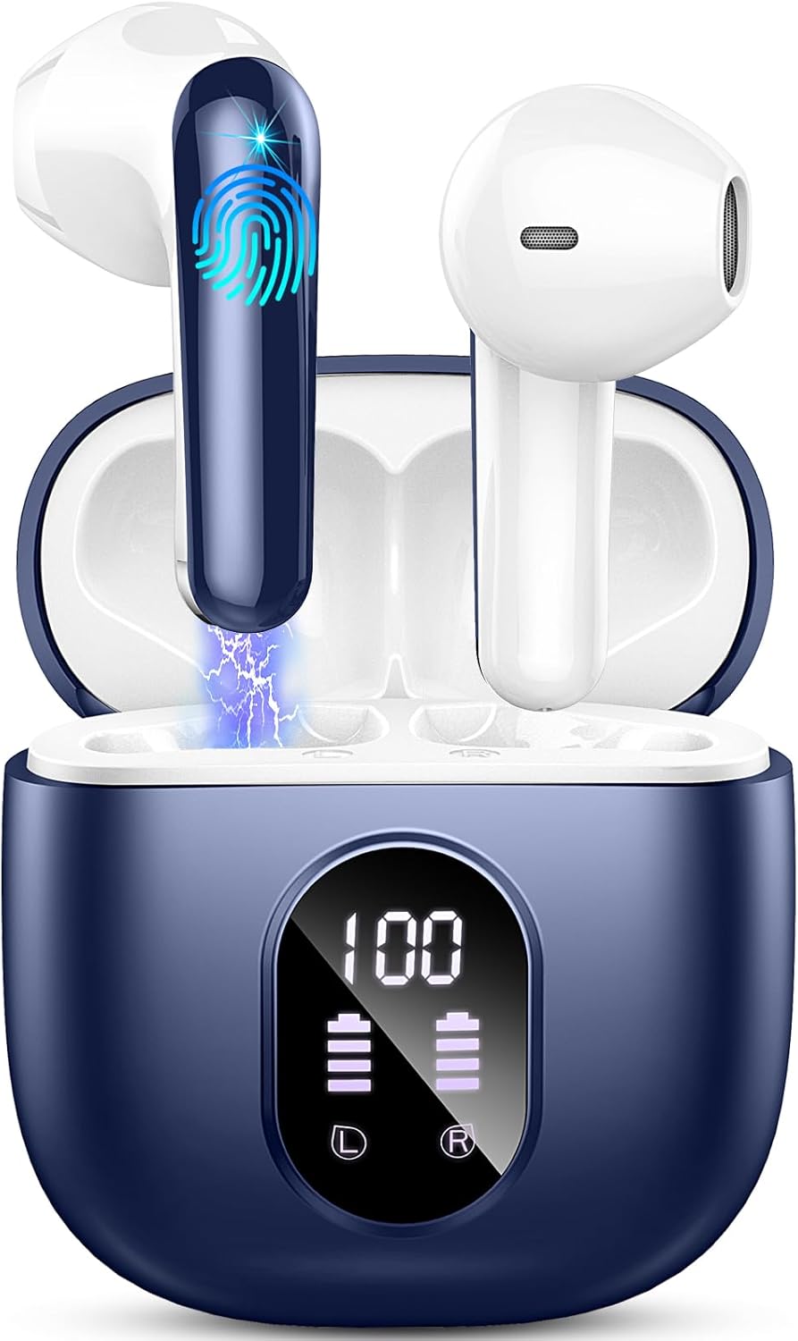 Bluetooth Kopfhörer, Kopfhörer Kabellos Bluetooth 5.3 In Ear Kopfhörer Bluetooth mit 4 Mic, 50H Kabe