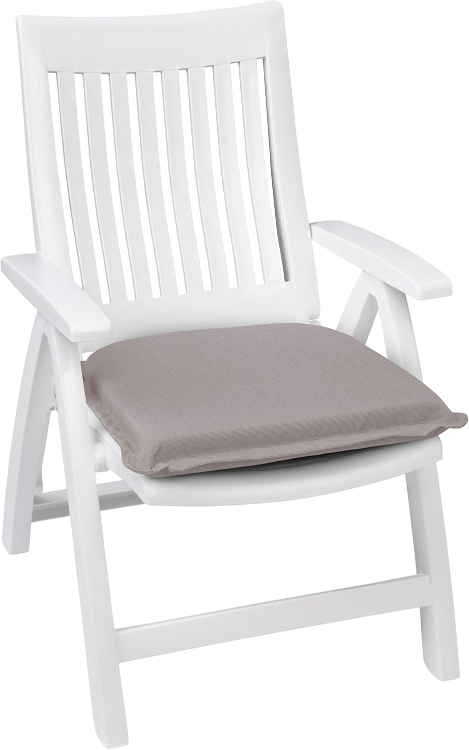 Traumnacht Komfort 4er Set Stuhlkissen/Sitzkissen Outdoor taupe, Bezug abnehmbar, mit Eckbändern, 44