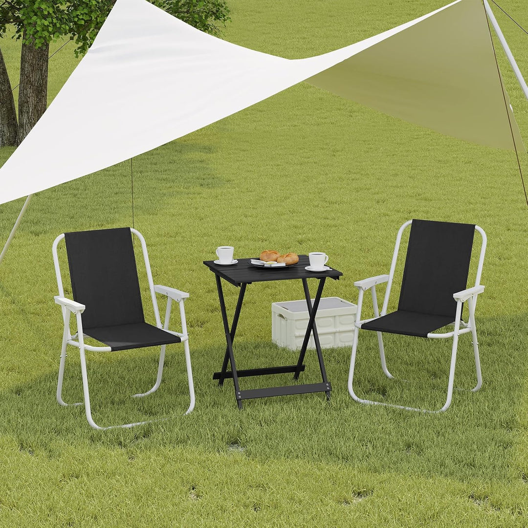 WOLTU Alu Tisch Klapptisch Campingtisch Balkontisch Gartentisch Klappbar aus Aluminium, 50.5x47x59.5
