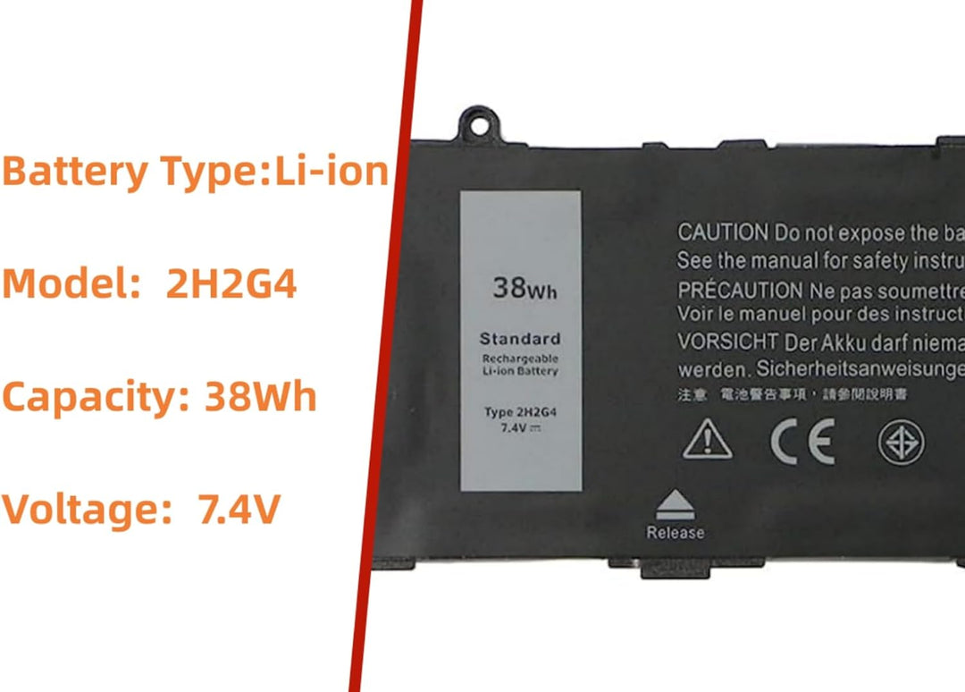 PUGASR 2H2G4 Laptop Akku Kompatibel mit Dell Venue 11 Pro 7140 Series HFRC3 21CP5/63/105 2217-2548 7