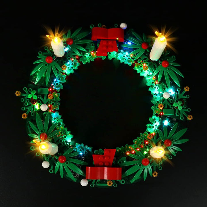 LocoLee Led Licht Set Kompatibel mit Lego Adventskranz, Led Beleuchtungs Set Compatible with Lego 40
