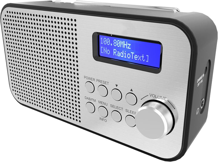 NEWTRO TRAGBARES DAB-Radio MIT INTEGRIERTEM AKKU (DAB/FM-Radio, Lautsprecher, KOPFHÖRERANSCHLUSS, TA