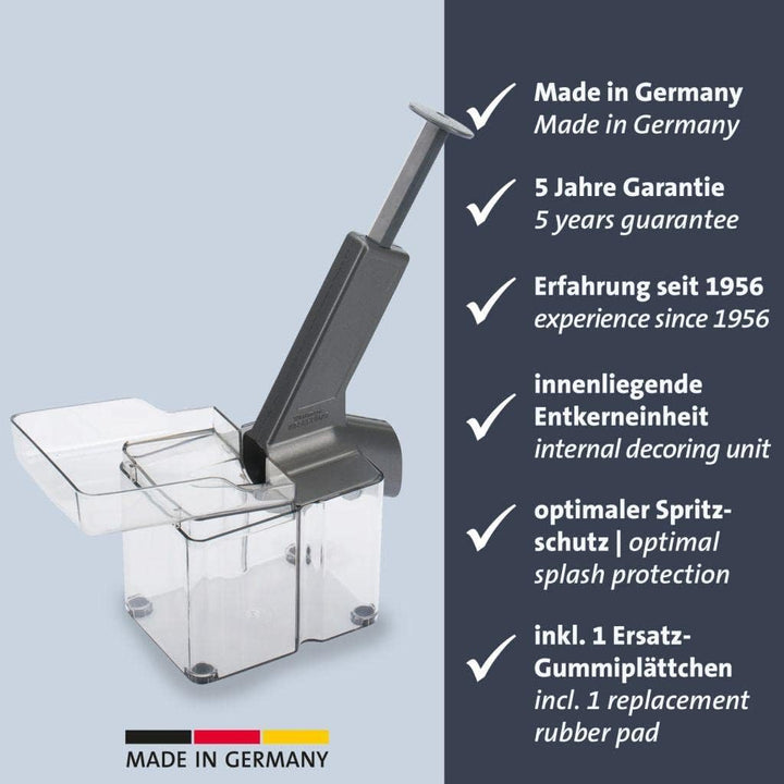 Westmark Kirschenentkerner Kirschomat "Special Dark Edition", grosse Kernkassette, hochwertige Spezi