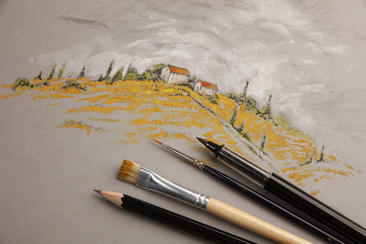 Clairefontaine 975811C PaintOn Block (250 g, DIN A2, 42 x 59,4 cm, geleimt, 30 Blätter, ideal für we