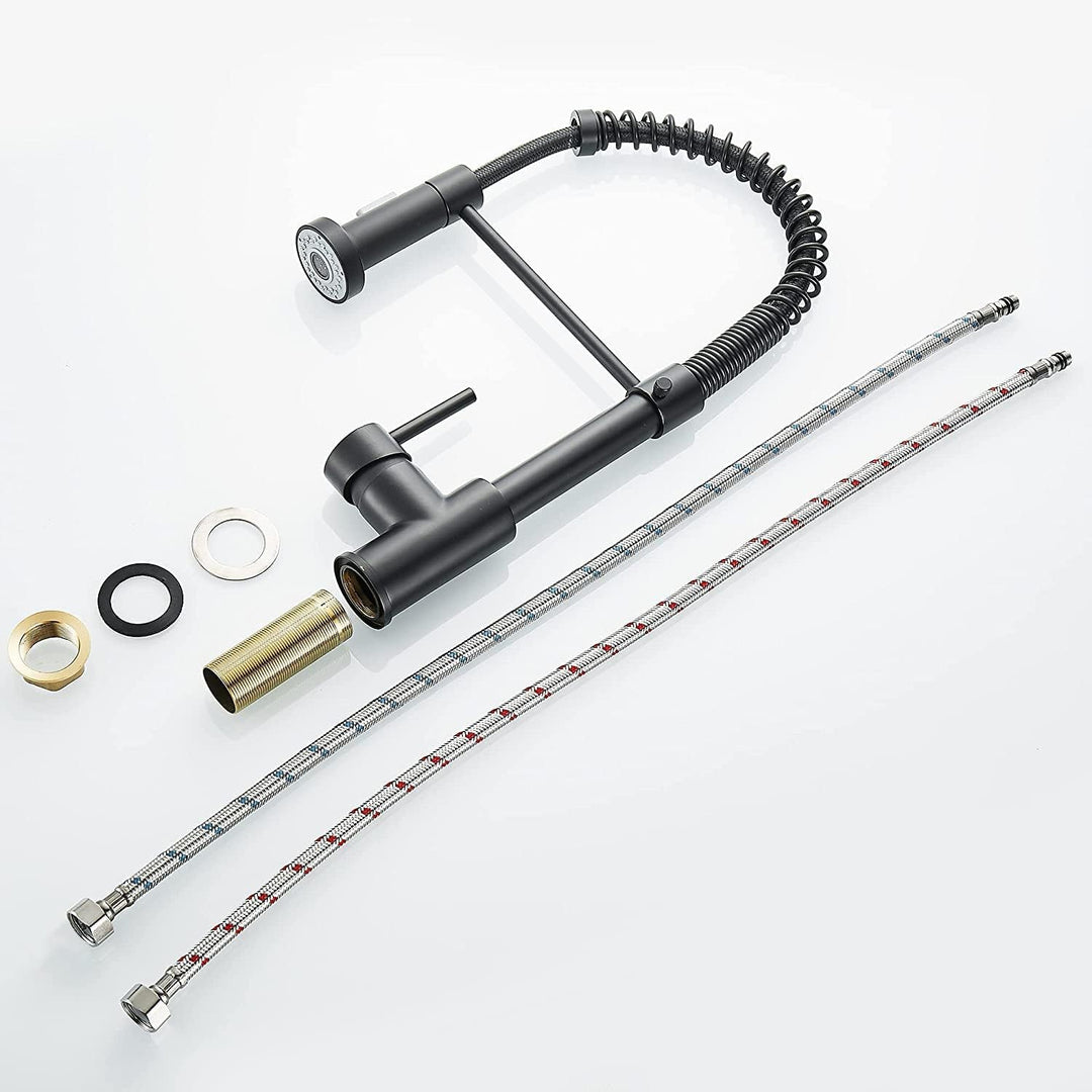 Cobbe Wasserhahn Küche, Spring Küchenarmatur mit Pull Down Sprüher Brause, 2 Sprühfunktionen, 360° D