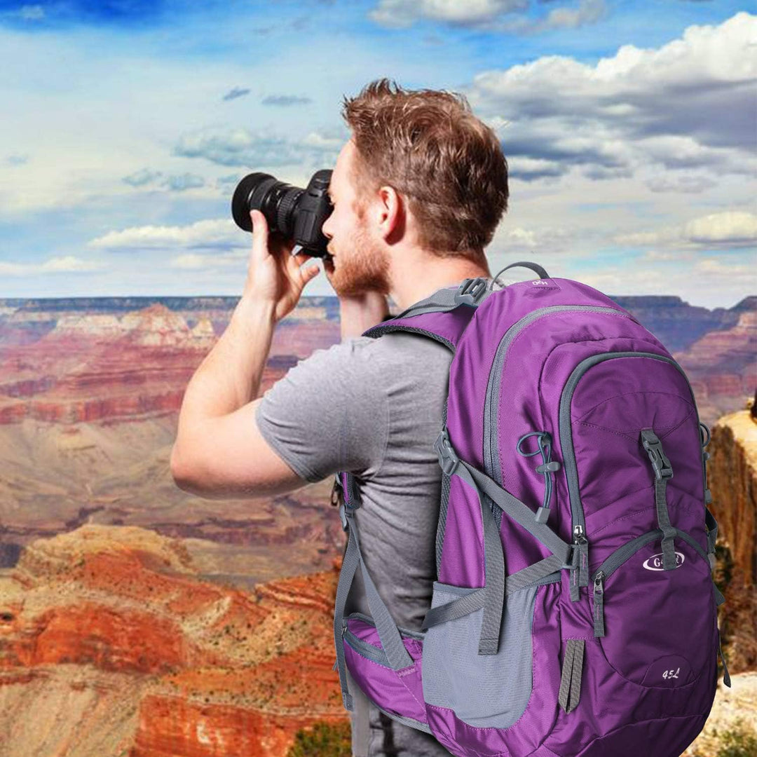 G4Free 45L Wanderrucksäcke mit Regenschutz Wasserdicht Trekkingrucksack Reiserucksack Outdoor Campin