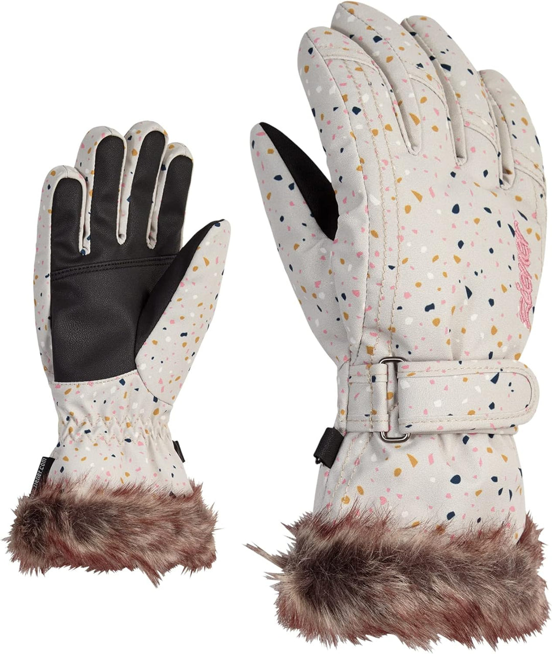 Ziener Mädchen LIM Ski-Handschuhe/Wintersport | warm, atmungsaktiv 3.5 terazzo print, 3.5 terazzo pr