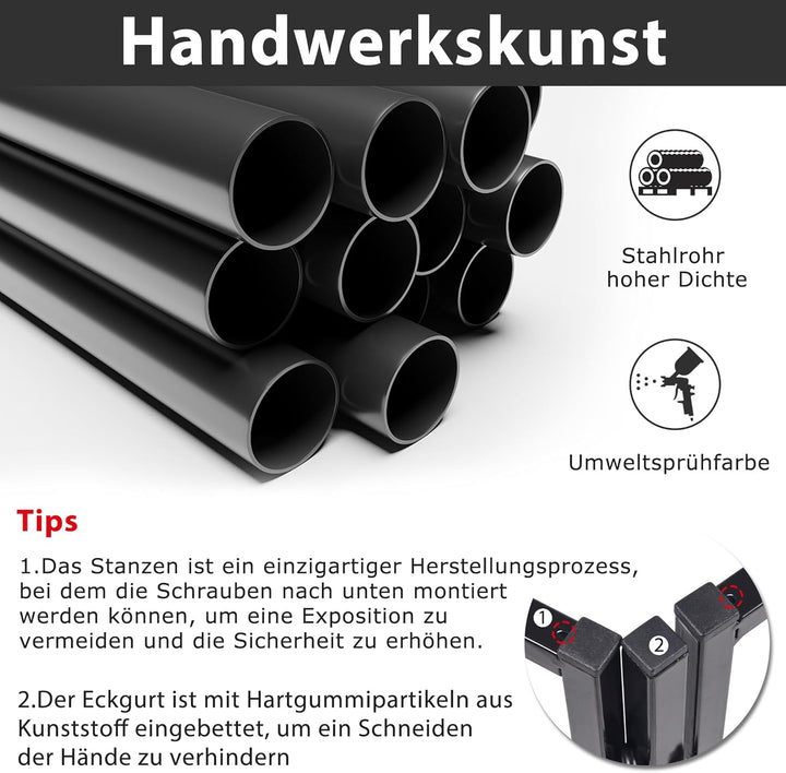 LZQ Kaminschutzgitter mit Tür Schwarz Ofenschutzgitter 5-teilig Gesamtlänge 305 cm Türschutzgitter F