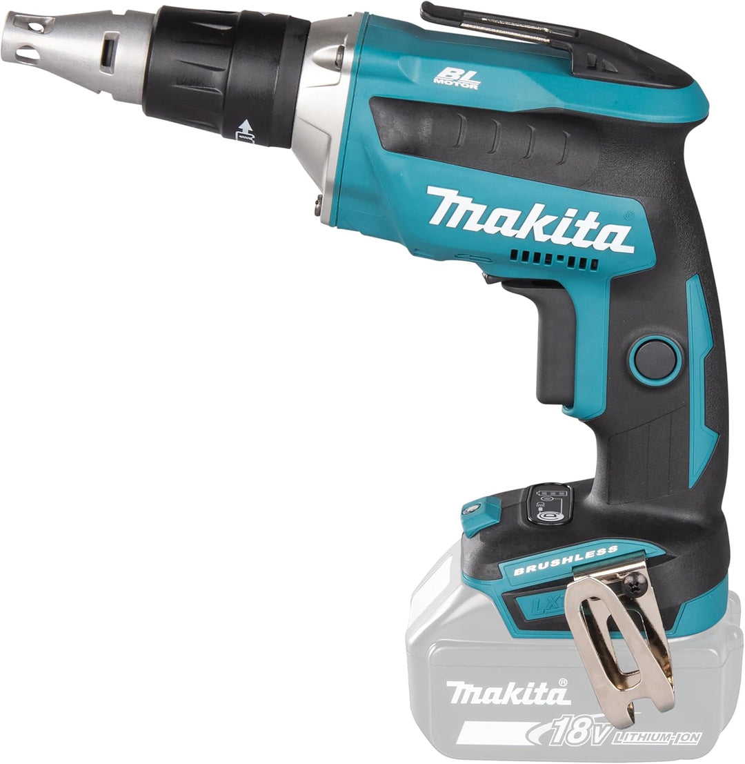 Makita DFS452Z Akku-Trockenbauschrauber (ohne Akku/Ladegerät, 490 W, 18 V) ohne Akku ohne Ladegerät,