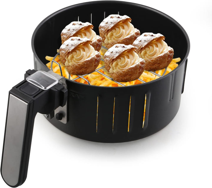 Heissluftfritteuse, Uten 4,5L Fritteuse Airfryer XL Aerofryer mit Digitalem Display, 7 Programms, To