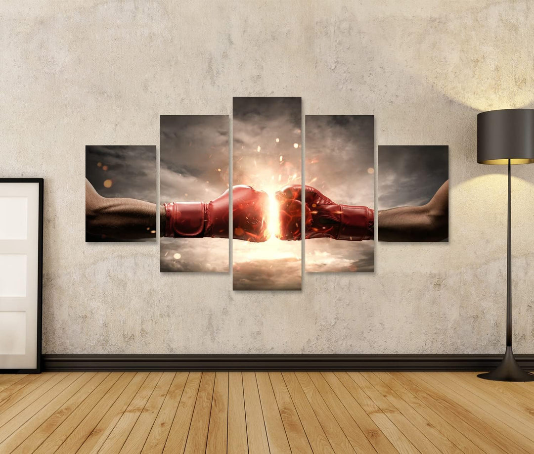 islandburner Bild auf Leinwand Boxen Kampf Motivation Energie Bilder Wandbilder Poster Leinwand 170x
