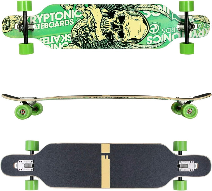 FunTomia Longboard mit 3 Flex Stufen Drop Through Cruiser Komplettboard Mach1 Speed Kugellager T-Too