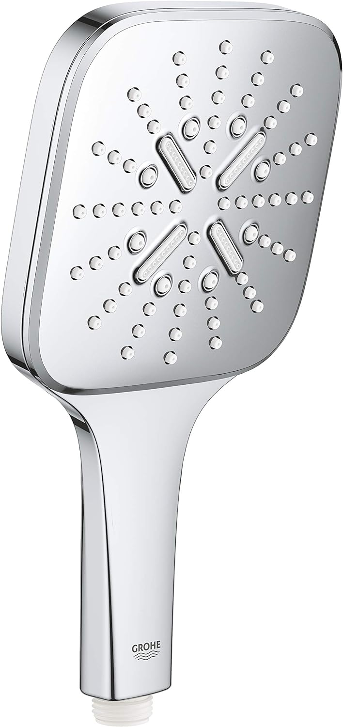 GROHE Rainshower 130 SmartActive Cube | Handbrause 3 Strahlarten | Chrom | 26550000 Handbrause Chrom